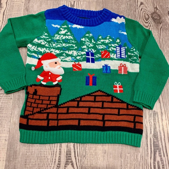 NEW Boys' Santa Video Game Christmas Sweater - Picture 1 of 1